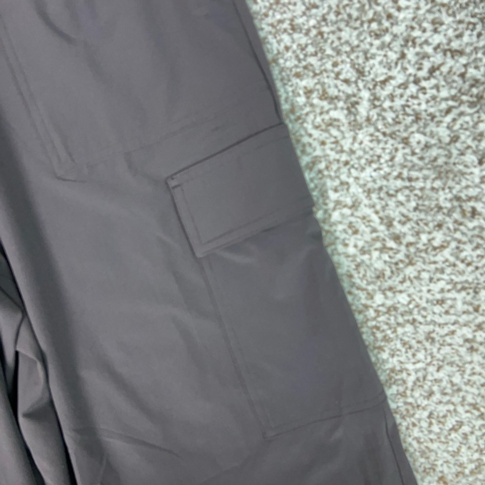 Athleta Jumpsuit Womens 10 Gray Brooklyn Utility Wide Leg Zip Pockets Travel - Picture 2 of 16